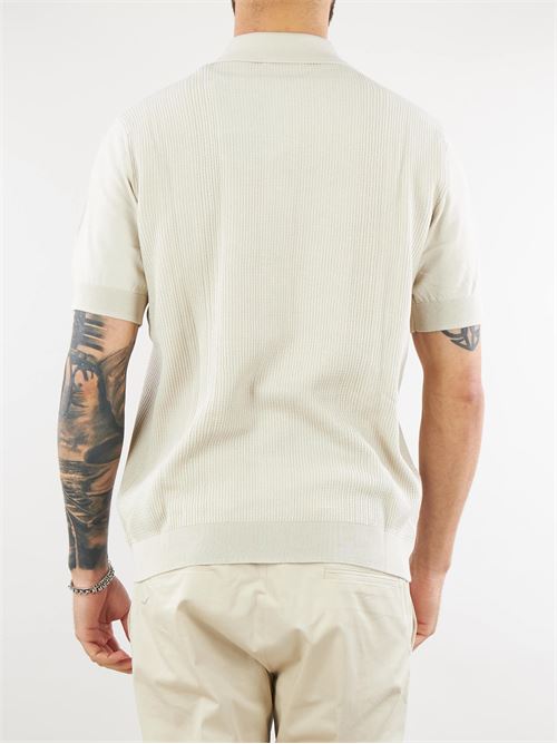 Camicia in maglia con maniche corte e lavorazione jacquard Paolo Pecora PAOLO PECORA | Maglia | A027F1001420